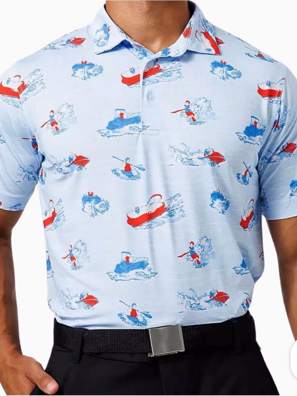 Waggle Golf Lake Life Polo XXL Lake Life Short Sleeve